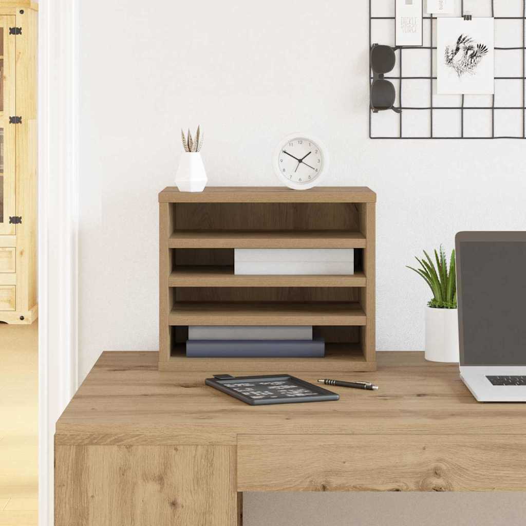 Organizer biurkowy 36x26x29,5 cm materiał drewnopochodny dąb sonoma