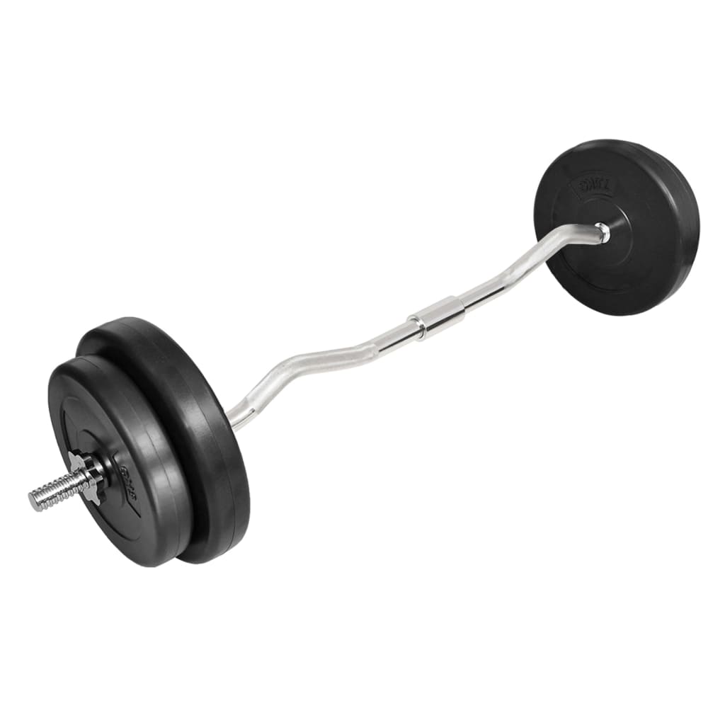 Zestaw hantli z drążkiem i talerzami 30 kg Zestaw hantli z drążkiem i talerzami 30 kg