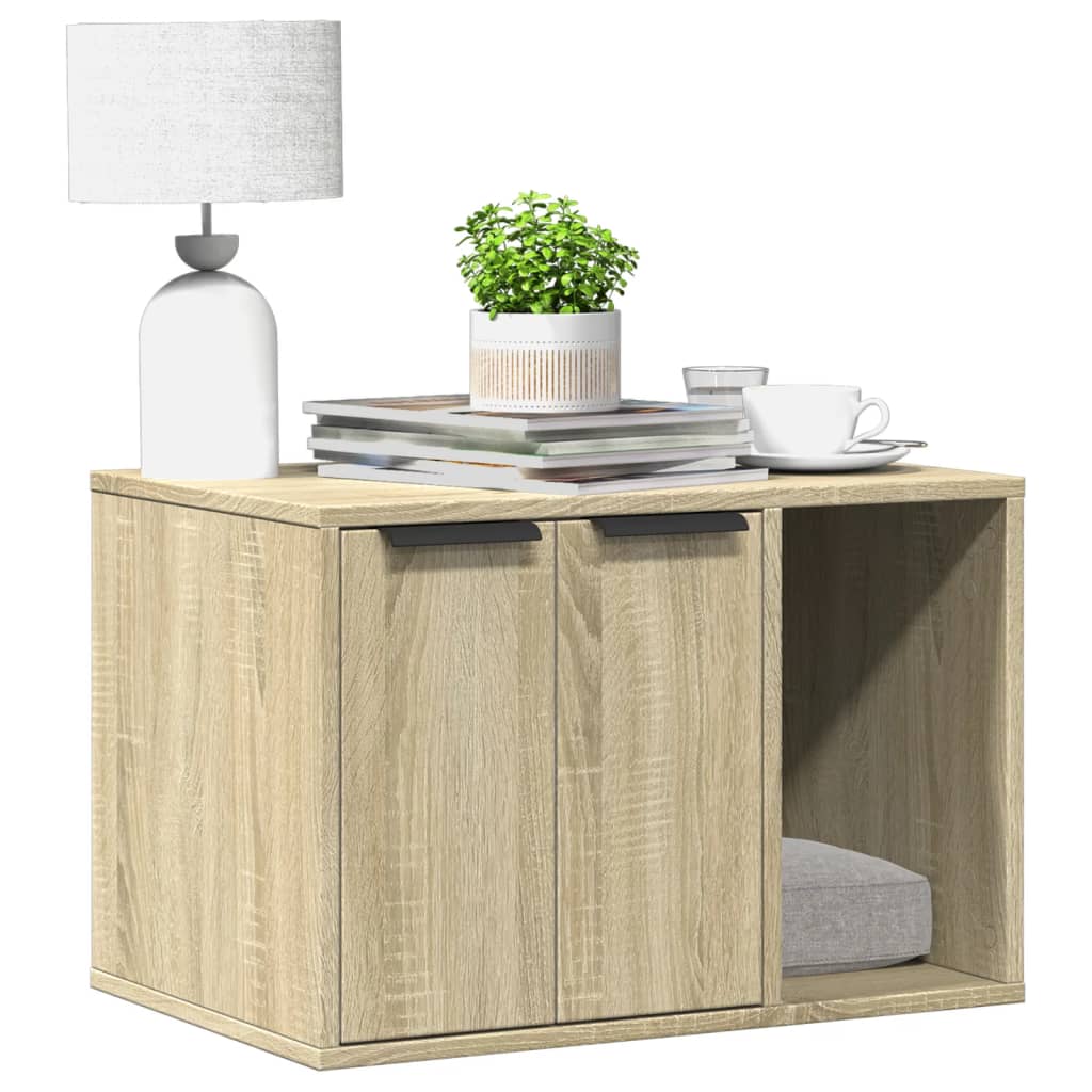 Toaleta dla kota 60x40x40 cm z drewna Sonoma Oak Toaleta dla kota 60x40x40 cm z drewna Sonoma Oak