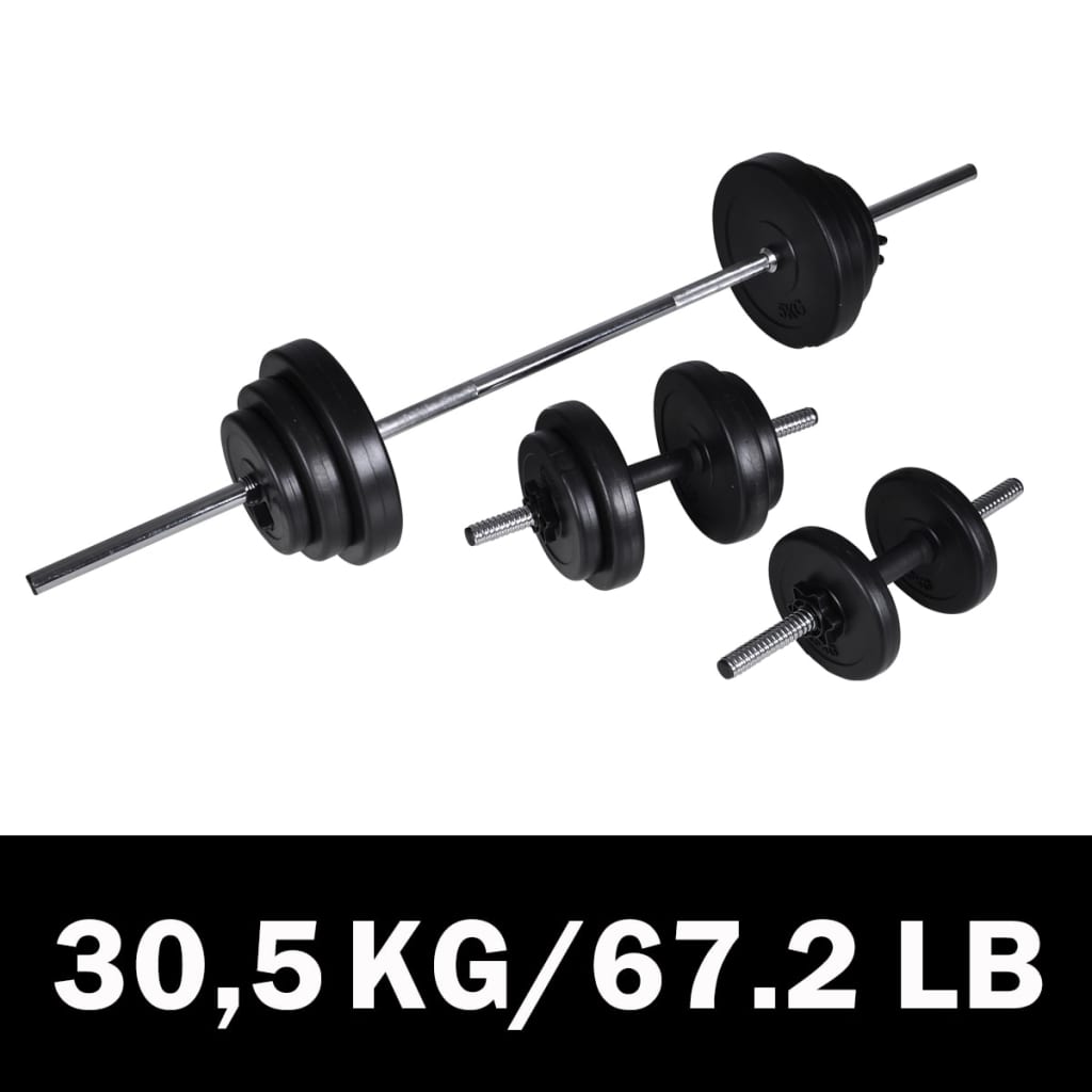 Hantle i sztanga 30,5 kg zestaw treningowy Hantle i sztanga 30,5 kg zestaw treningowy