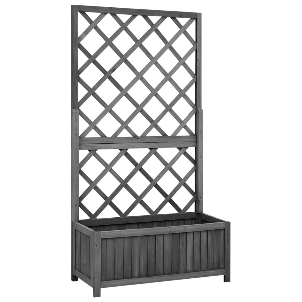 Trellis ogrodowy z donicą 70×30 cm z drewna świerkowego