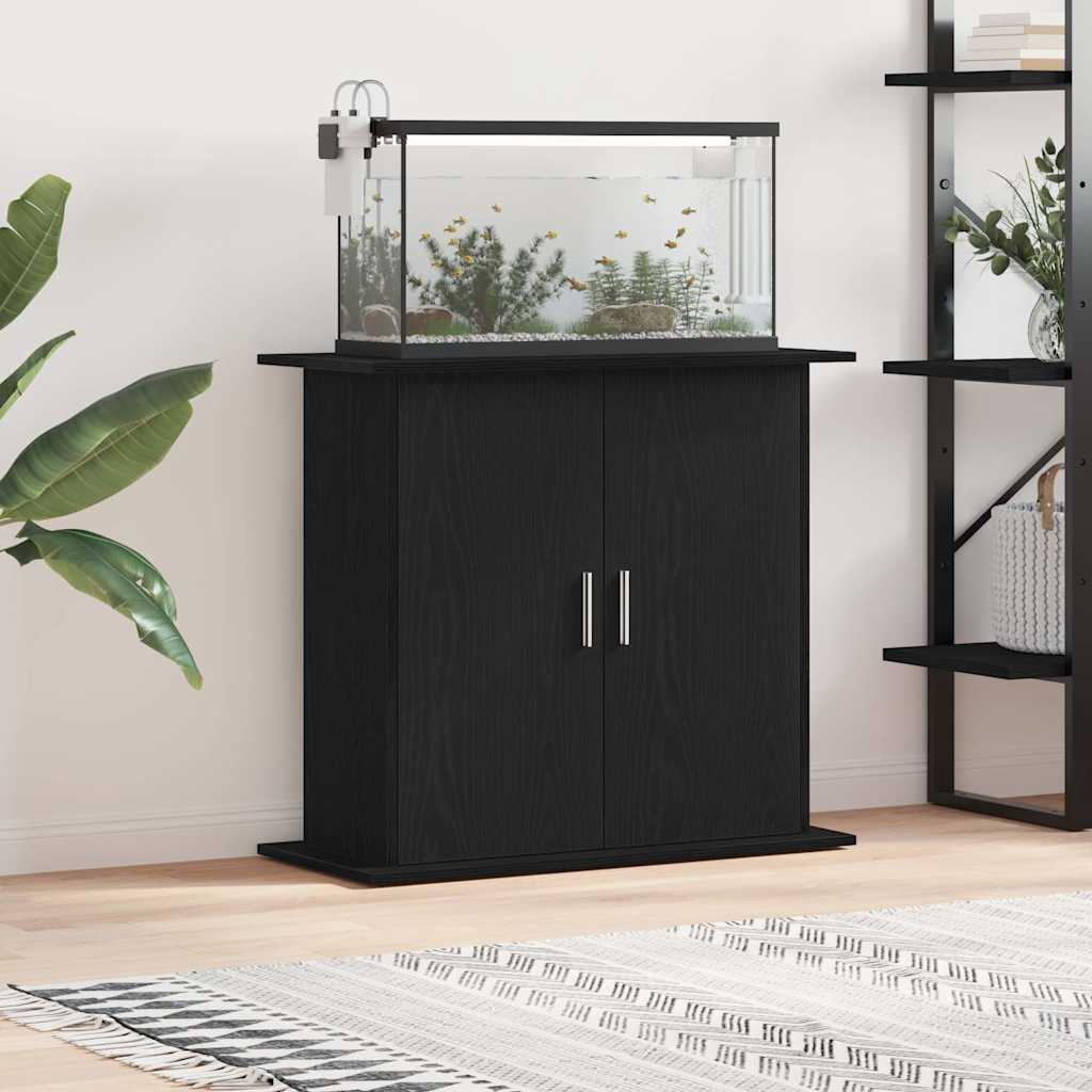 Stojak pod akwarium 81 cm z drewna dębowego czarny