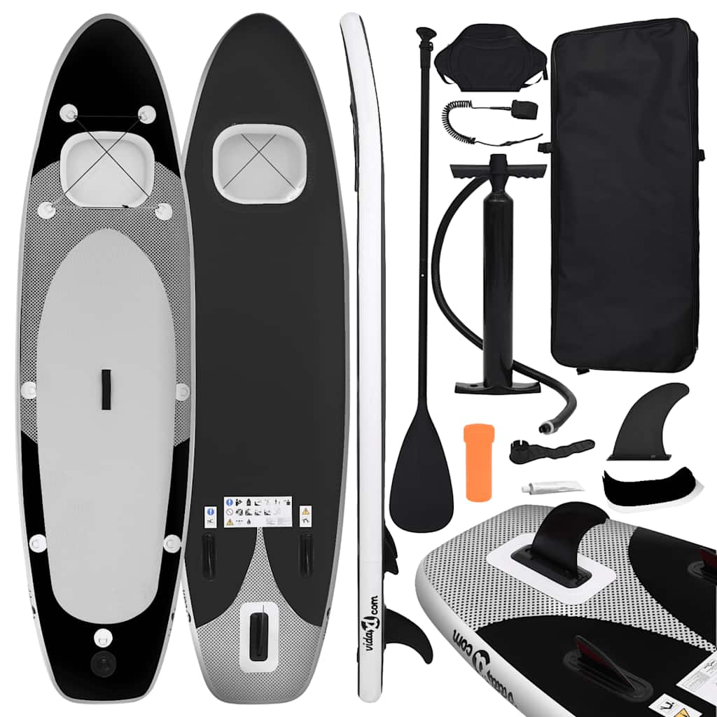 Deska SUP 300x czarna, 330x76x10 cm, pływająca deska do sportów wodnych Deska SUP 300x czarna, 330x76x10 cm, pływająca deska do sportów wodnych