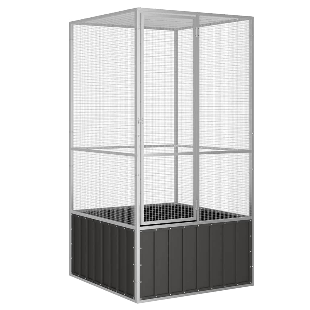 klatka dla ptaków antracytowa ocynkowana 111x107x211.5 cm klatka dla ptaków antracytowa ocynkowana 111x107x211.5 cm