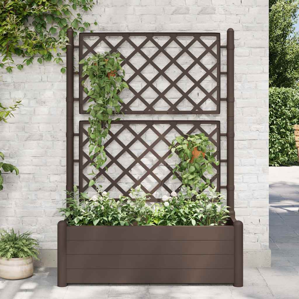 donice ogrodowe z treją mocha 100x43x142 cm donice ogrodowe z treją mocha 100x43x142 cm