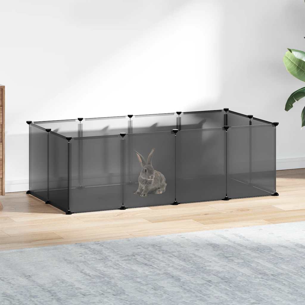 klatka dla małych zwierząt 144x74x46.5 cm czarna