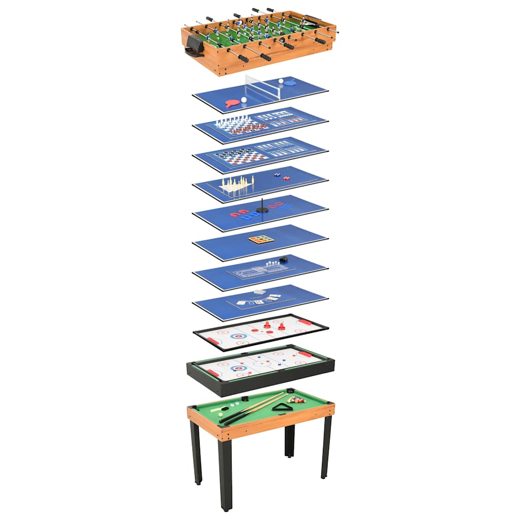 Stół wielofunkcyjny 15 w 1, 121x61x82 cm, klon, brązowy Stół wielofunkcyjny 15 w 1, 121x61x82 cm, klon, brązowy