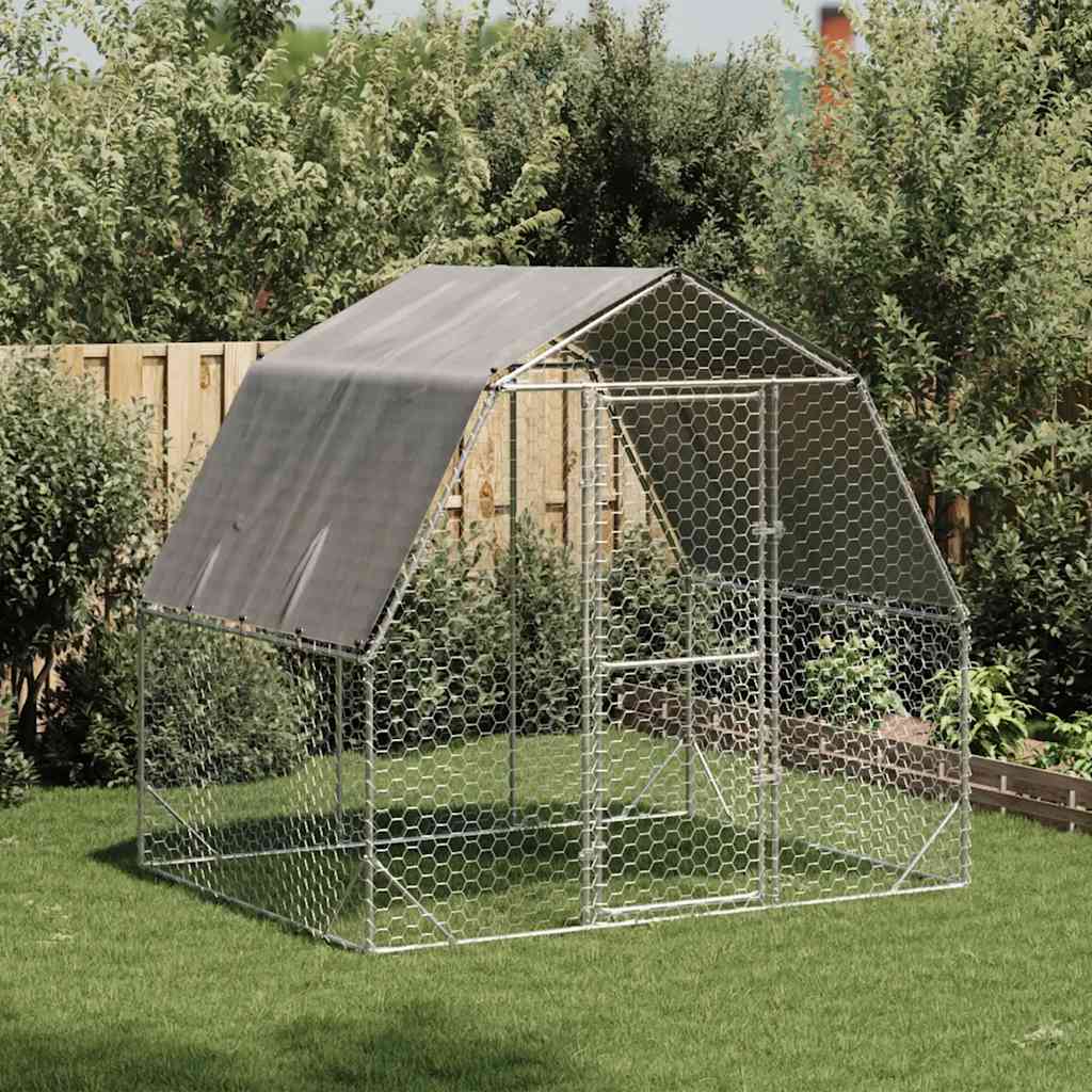 Kurnik 2,5x2x2,25 m stal ocynkowana z dachem