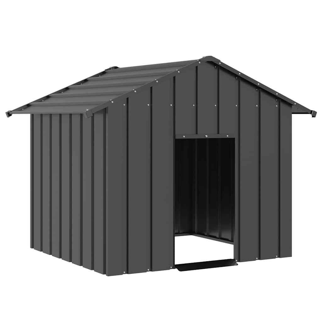 Buda dla psa z dachem 114x202x101 cm antracytowa