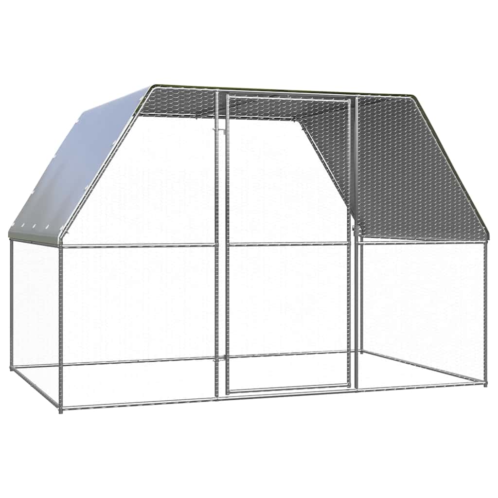 Klatka dla kur srebrna ocynkowana 3x2x2 m