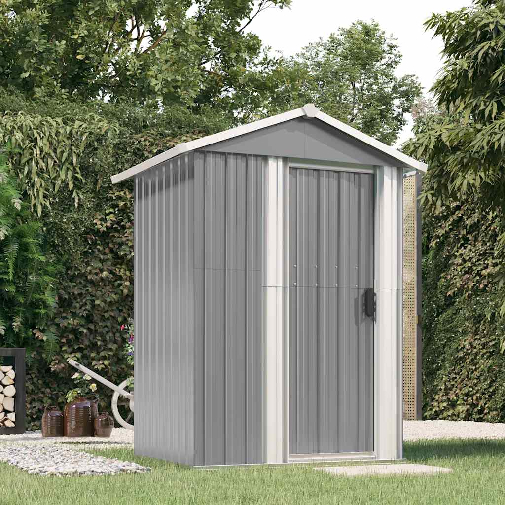 szopa ogrodowa 126×97 cm, ocynkowana, szara szopa ogrodowa 126×97 cm, ocynkowana, szara