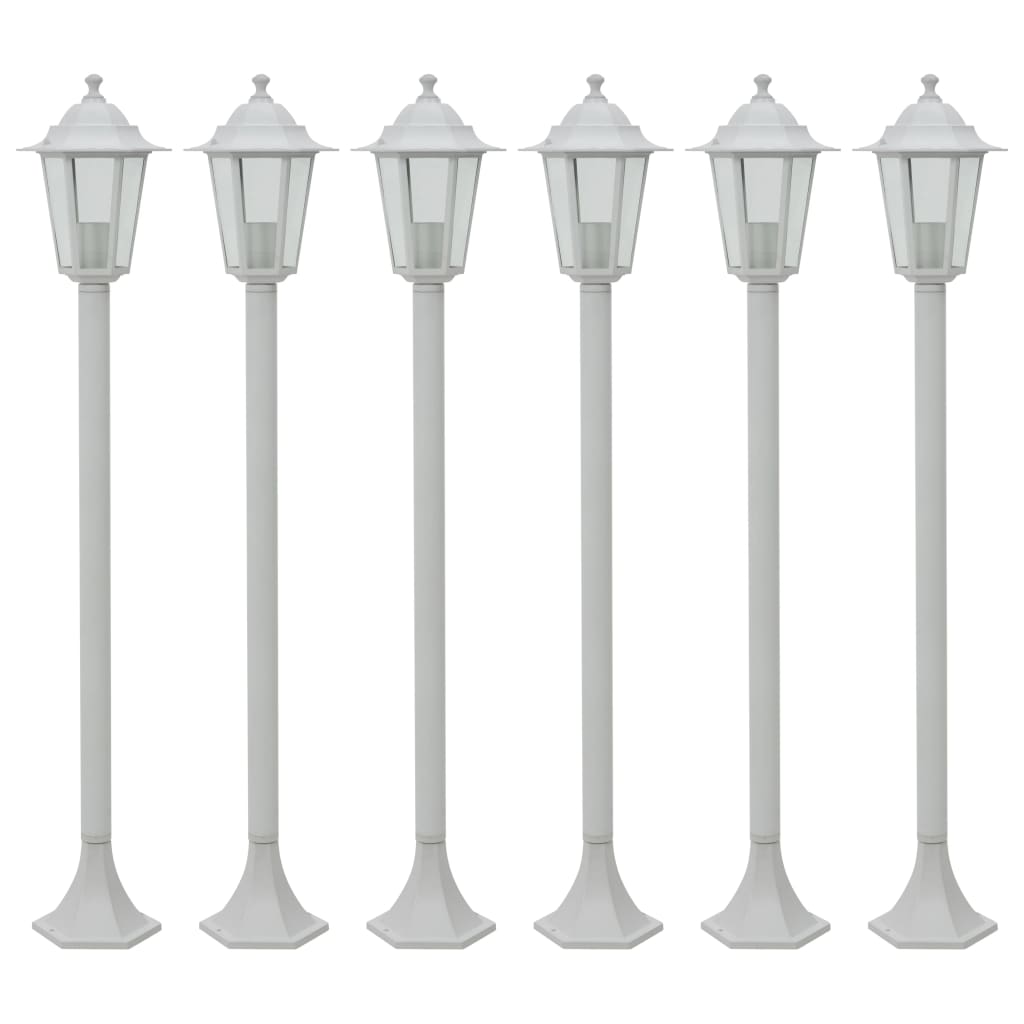 Lampa ogrodowa słupowa 6 szt. E27 110 cm kolor brązowy