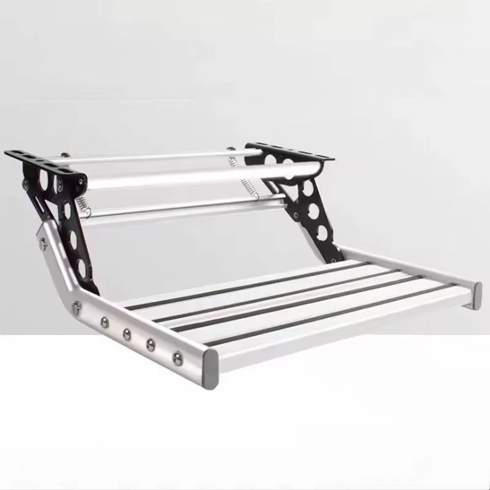 Schody ręczne jednowarstwowe RV z antypoślizgowymi pedałami aluminiowymi Schody ręczne jednowarstwowe RV z antypoślizgowymi pedałami aluminiowymi