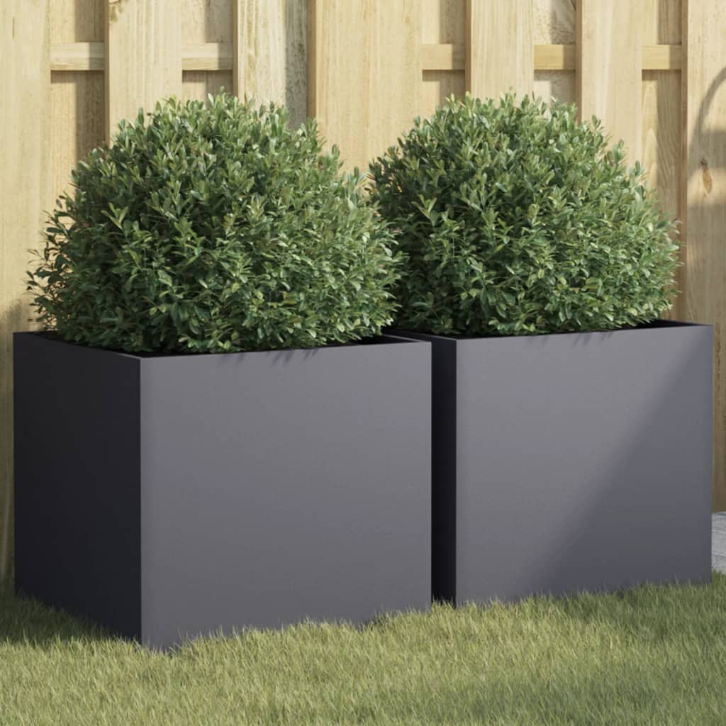 donice stalowe corten 49x, 2 szt., antracytowe