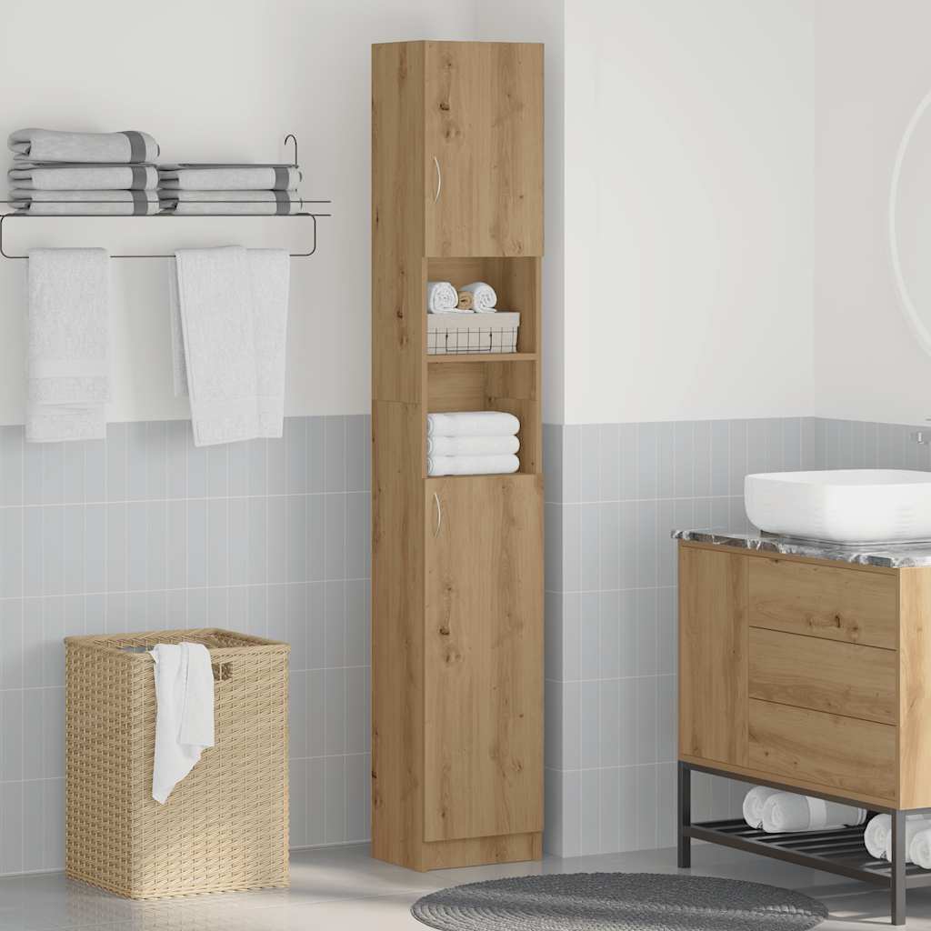 szafka łazienkowa 32×25,5×190 cm, materiał drewnopochodny, dąb rzemieślniczy szafka łazienkowa 32×25,5×190 cm, materiał drewnopochodny, dąb rzemieślniczy