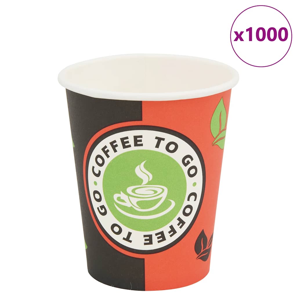 Kubki jednorazowe papierowe 240 ml, 1000 sztuk, ekologiczne