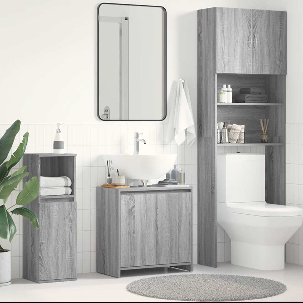 szafka łazienkowa 60x materiał drewnopodobny szara