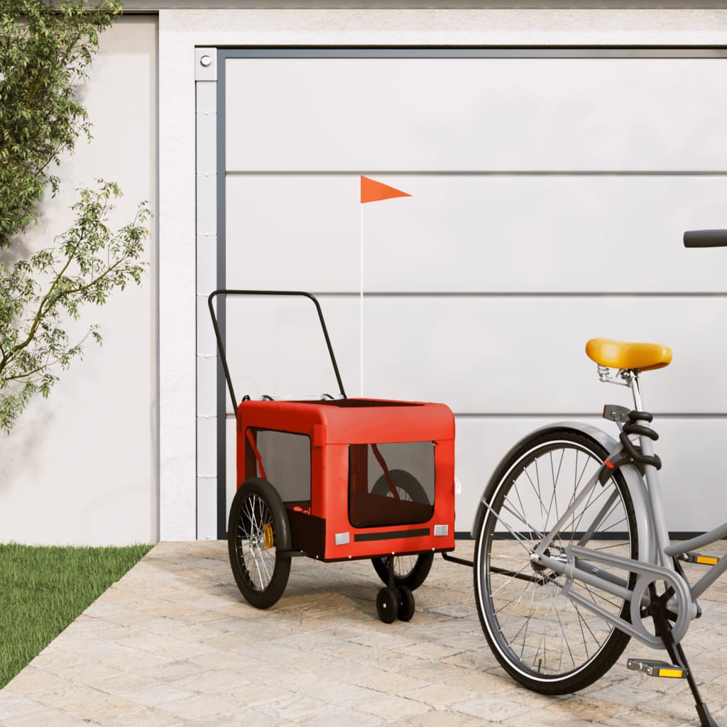 Przyczepa rowerowa dla psów, tkanina Oxford, pomarańczowa, 135×68.5×73.5 cm Przyczepa rowerowa dla psów, tkanina Oxford, pomarańczowa, 135×68.5×73.5 cm