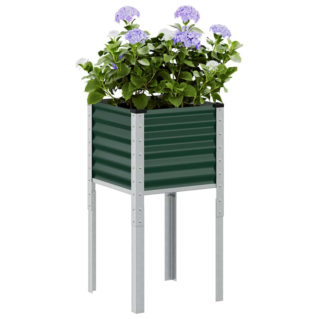 donica ogrodowa stalowa zielona 45x100x41x90 cm