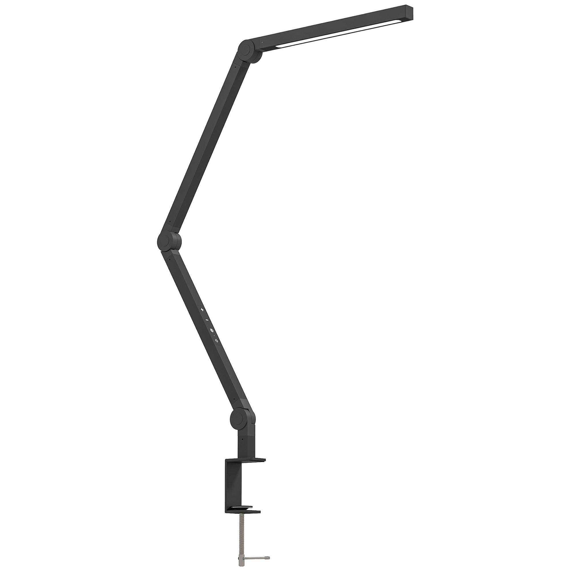 lampa biurkowa z regulacją jasności i koloru, czarna, 96 LED