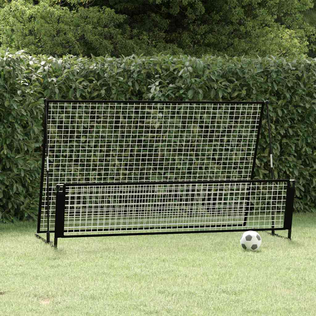 Bramka do piłki nożnej 2w1 z odbijaczem 202x104x120 cm stalowa Bramka do piłki nożnej 2w1 z odbijaczem 202x104x120 cm stalowa