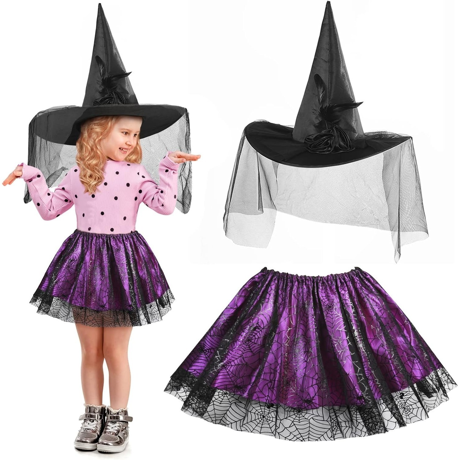 Kostium halloweenowy, czarno-czerwony kostium diabła z skrzydłami