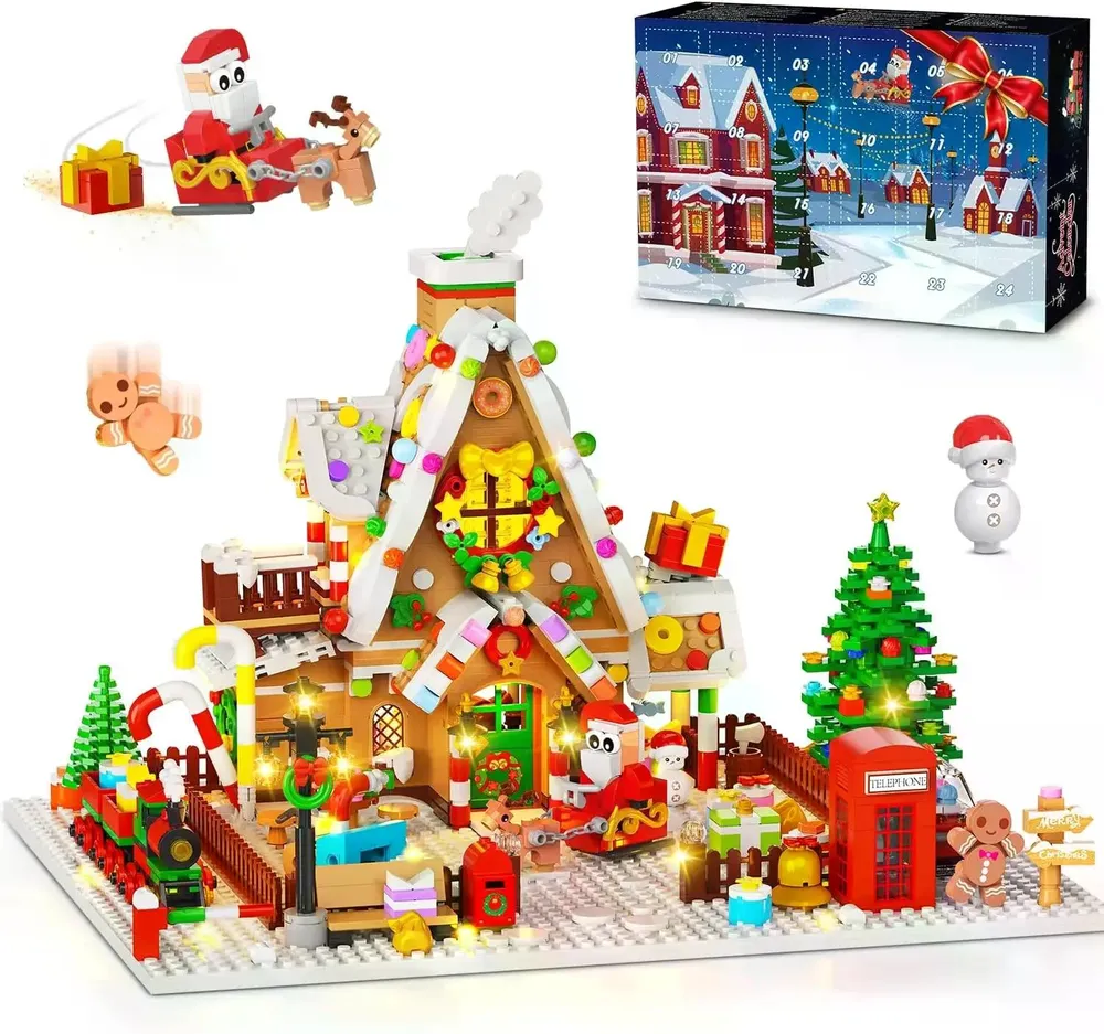 Kalendarz adwentowy mini domek piernikowy 1642 elementy z LED Kalendarz adwentowy mini domek piernikowy 1642 elementy z LED