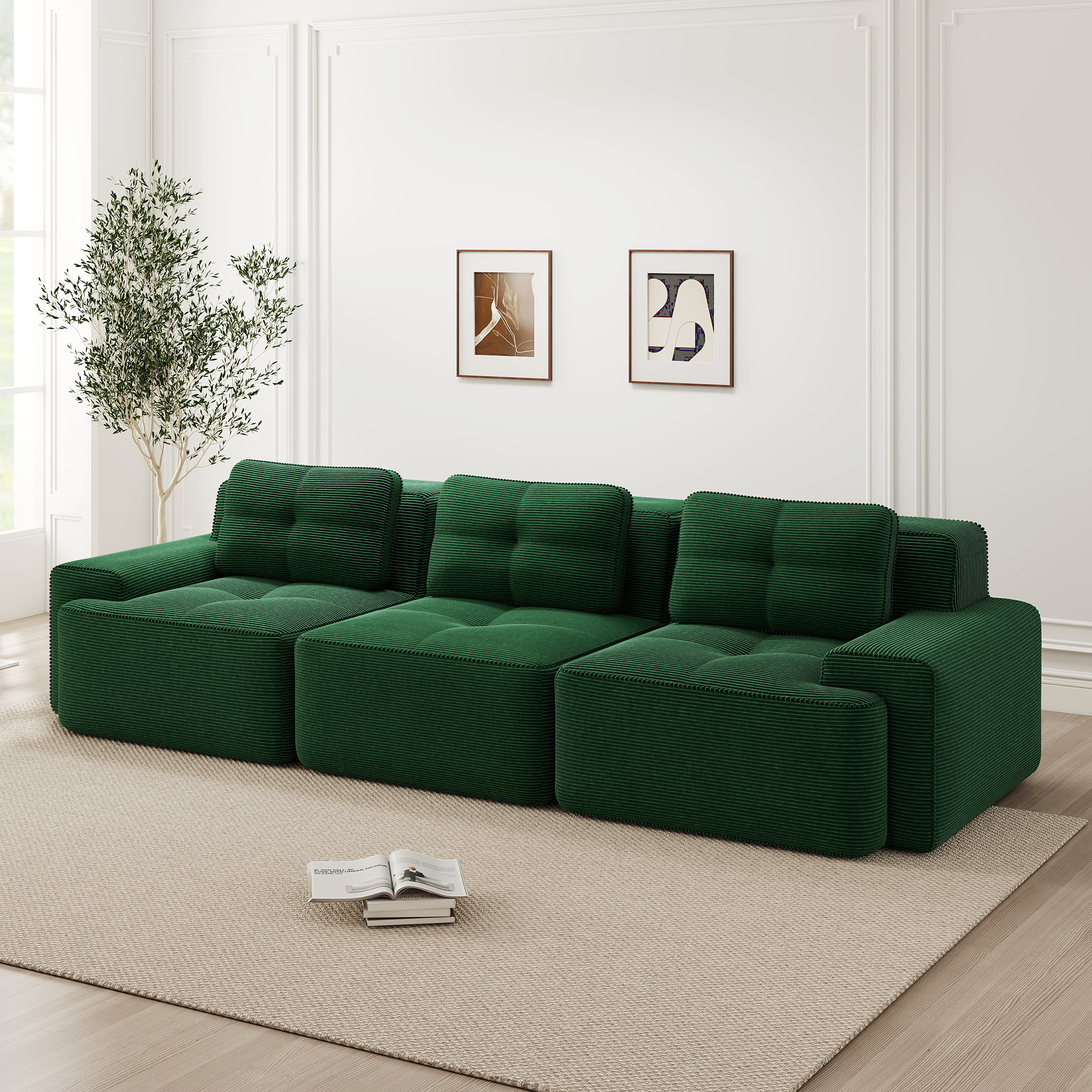 Sofa modułowa chmurowa, zielona, duża, bez montażu Sofa modułowa chmurowa, zielona, duża, bez montażu