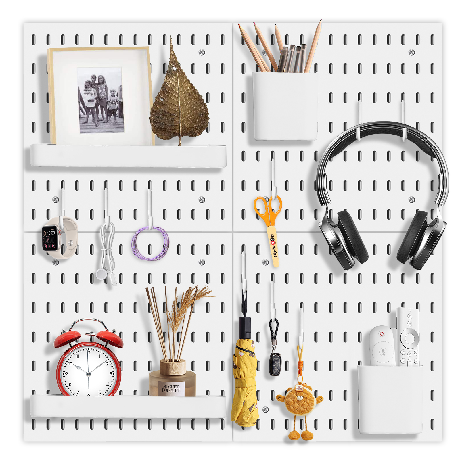 Organizer ścienny zestaw pegboard biały Organizer ścienny zestaw pegboard biały