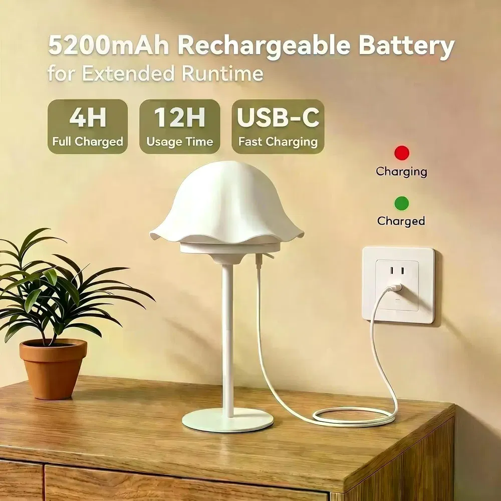 Lampa prysznicowa RGB wodoodporna z kwiatowym wzorem USB-C Lampa prysznicowa RGB wodoodporna z kwiatowym wzorem USB-C