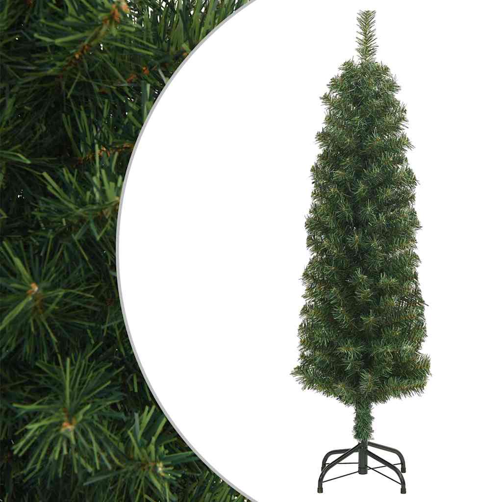 Sztuczna choinka slim 150 cm zielona z podstawą
