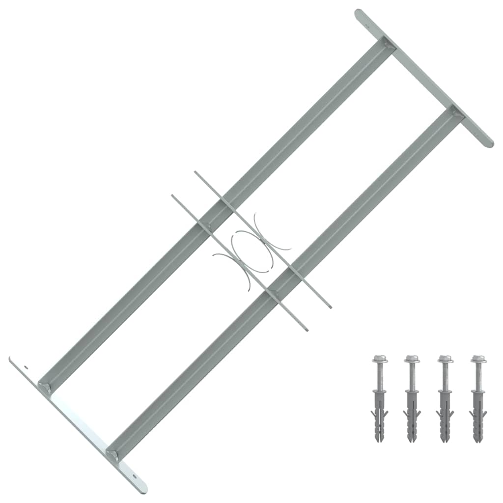 Krata okienna regulowana 500-650 mm z 2 poprzeczkami Krata okienna regulowana 500-650 mm z 2 poprzeczkami
