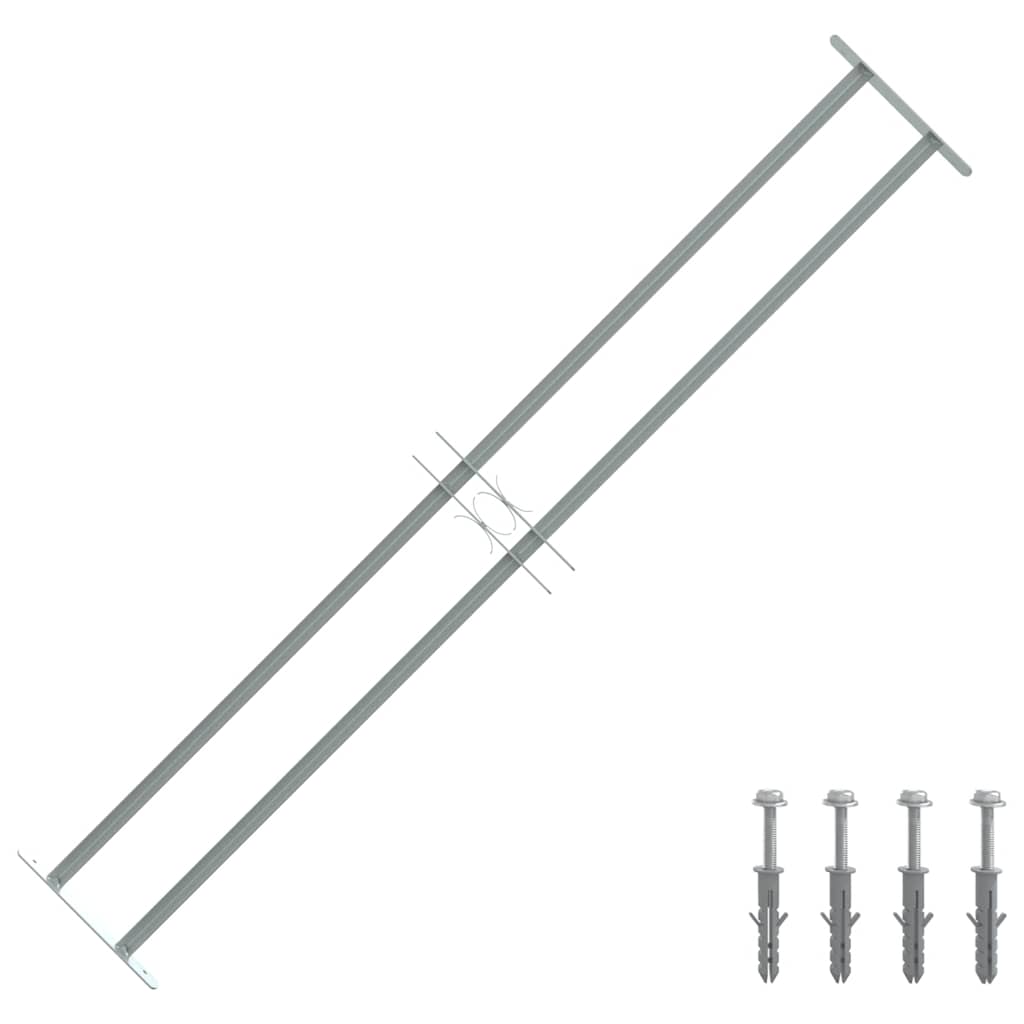 Regulowana krata okienna 500-650 mm z 2 poprzeczkami Regulowana krata okienna 500-650 mm z 2 poprzeczkami
