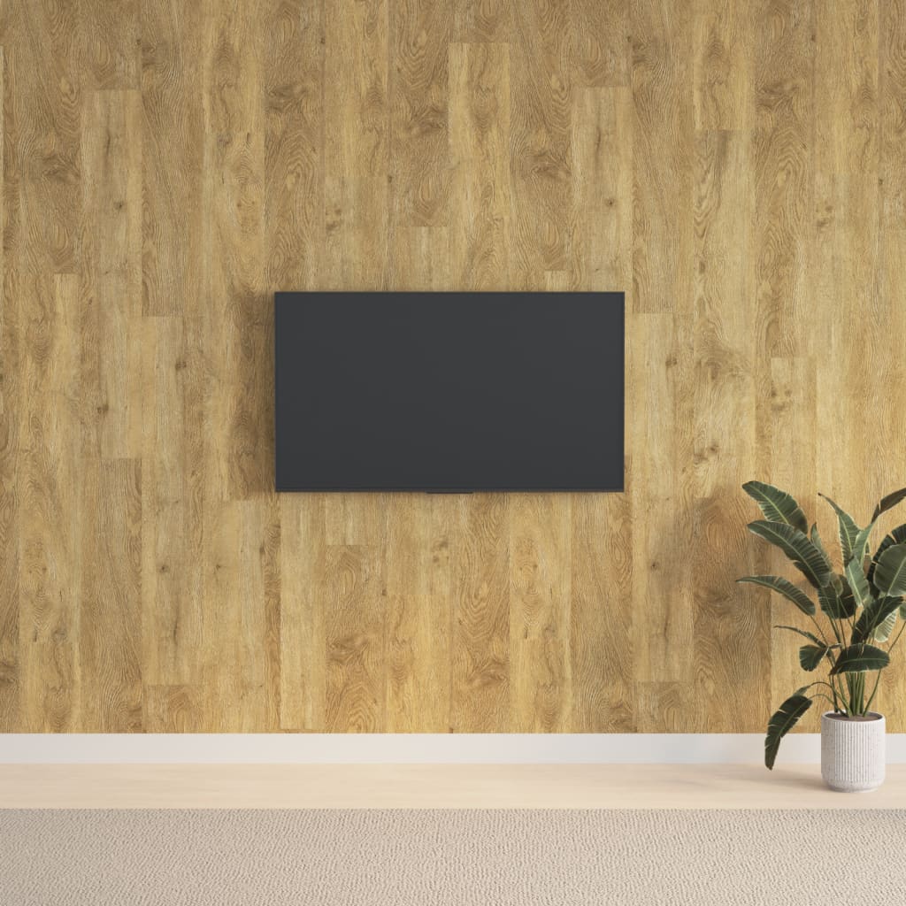 Panele ścienne PVC w kolorze jasnobrązowym 2.06 m² Panele ścienne PVC w kolorze jasnobrązowym 2.06 m²