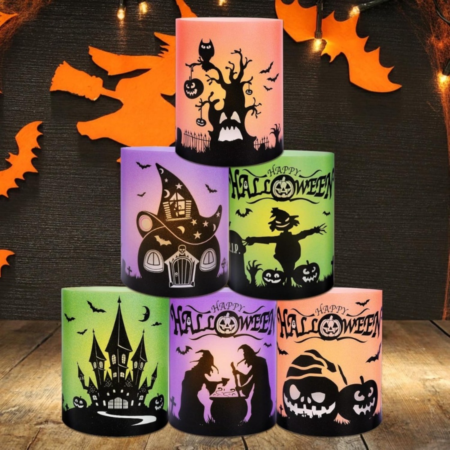Dekoracje na stół Halloween 18 sztuk, straszne akcesoria imprezowe