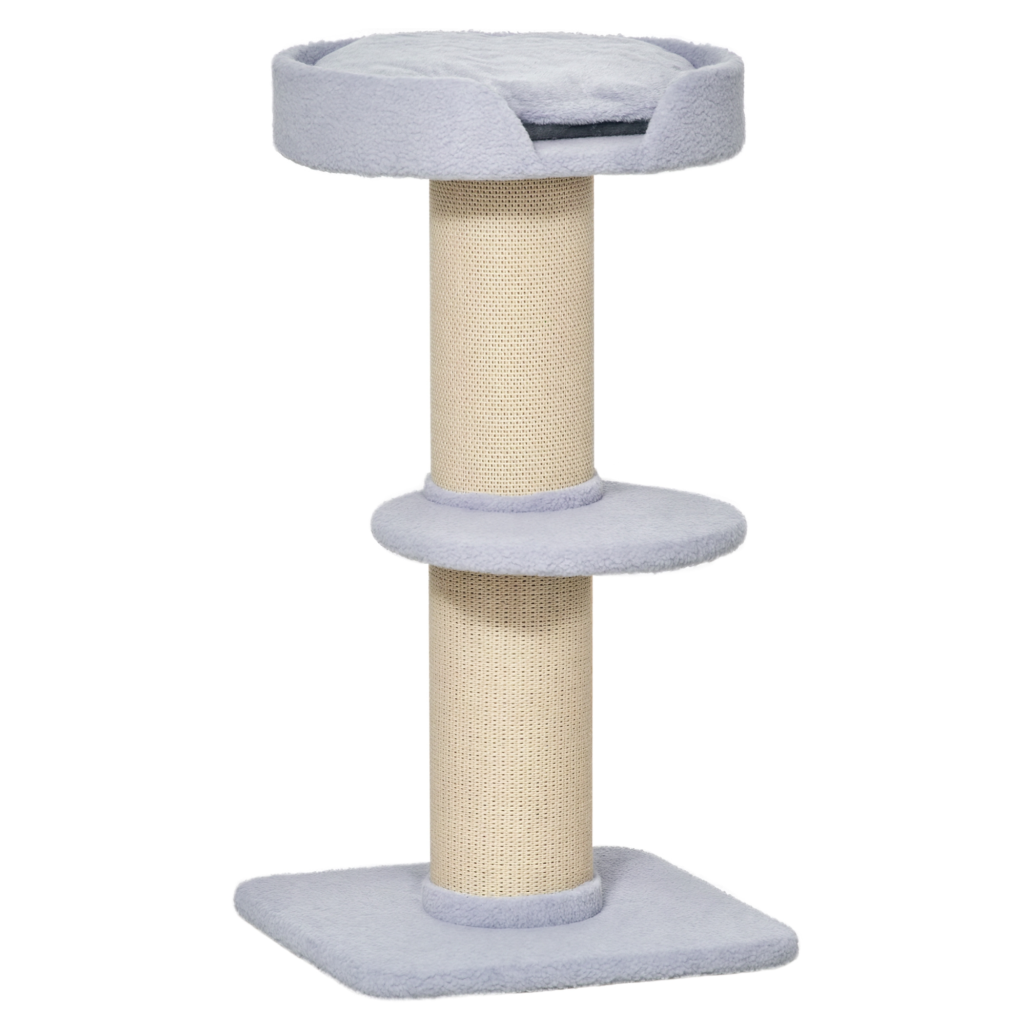 Koty drapak 91 cm z platformą, poduszką, dla średnich kotów, jasnoniebieski