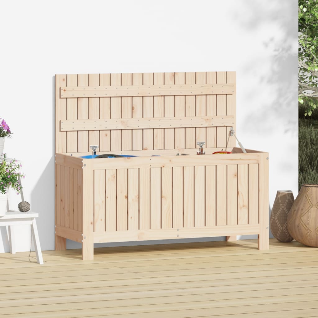 Skrzynia ogrodowa z sosny 115x49x60 cm, naturalna
