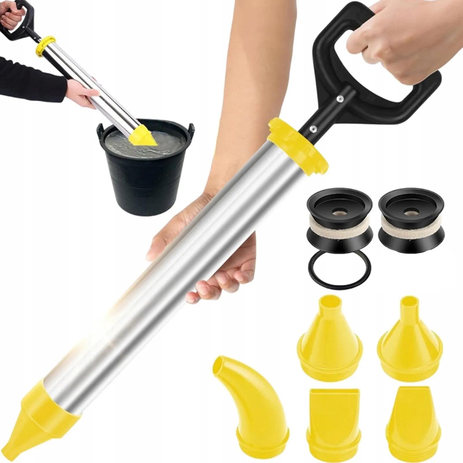 Pistolet do uszczelniania stal nierdzewna 885g z pompką 5 dysz Pistolet do uszczelniania stal nierdzewna 885g z pompką 5 dysz