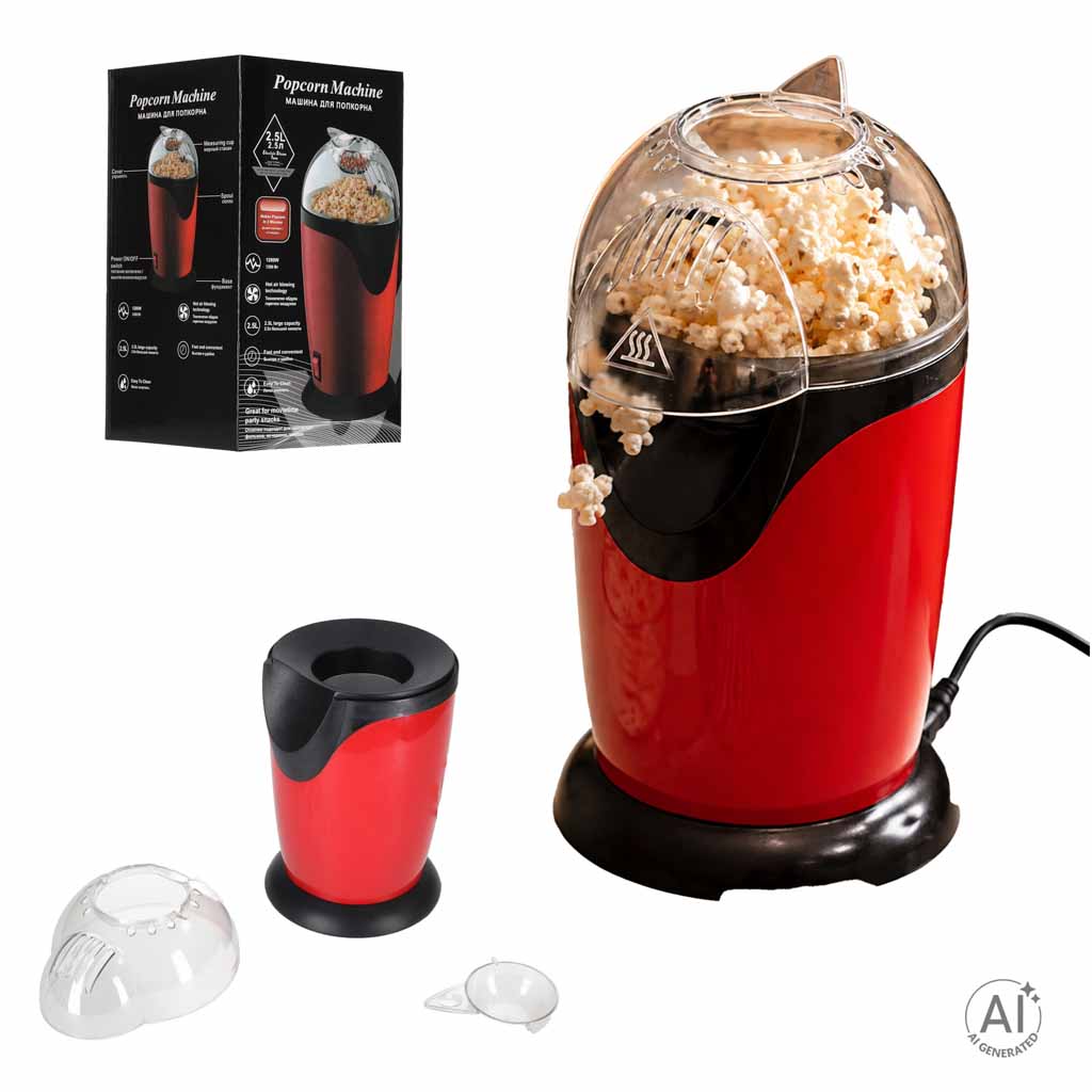 Maszyna maszynka do popcornu beztłuszczowa domowa urządzenie 1200W Maszyna maszynka do popcornu beztłuszczowa domowa urządzenie 1200W