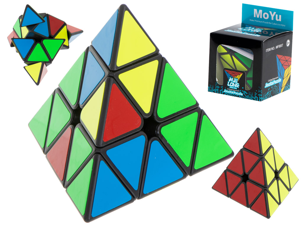 Gra logiczna piramida kostka łamigłówka 3×3 Black MoYu Gra logiczna piramida kostka łamigłówka 3×3 Black MoYu