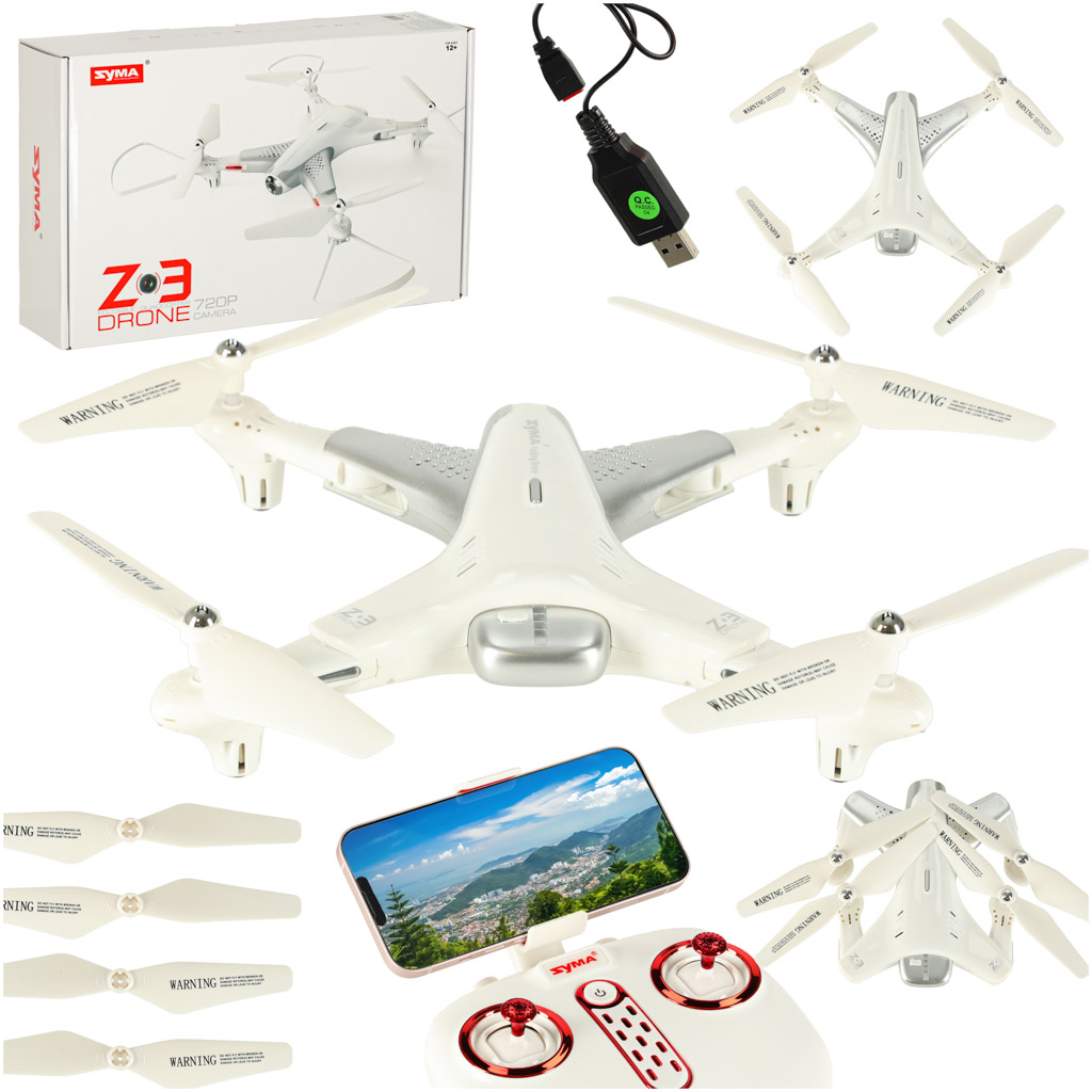 Dron RC SYMA Z3 kamera 720P HD 2,4GHz biały Dron RC SYMA Z3 kamera 720P HD 2,4GHz biały