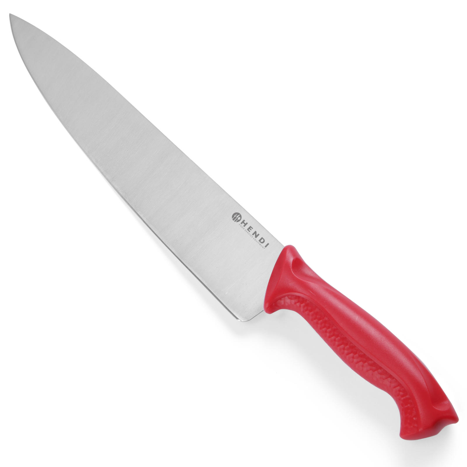 Nóż kucharski HACCP do surowego mięsa 320mm – czerwony – HENDI 842621