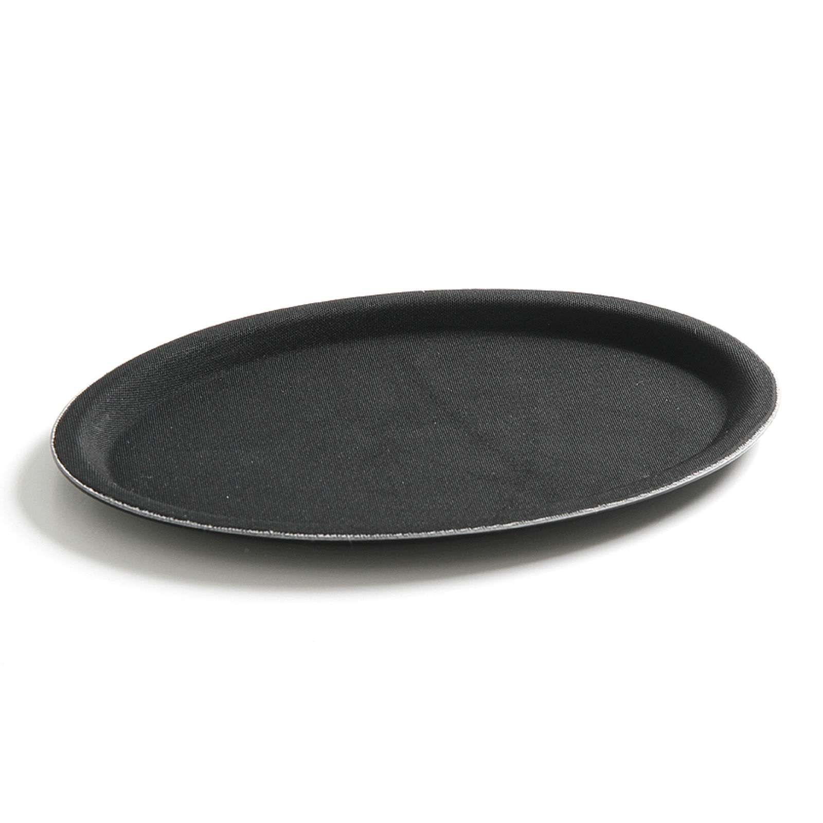 Taca kelnerska antypoślizgowa owalna 20×26.5cm – czarna