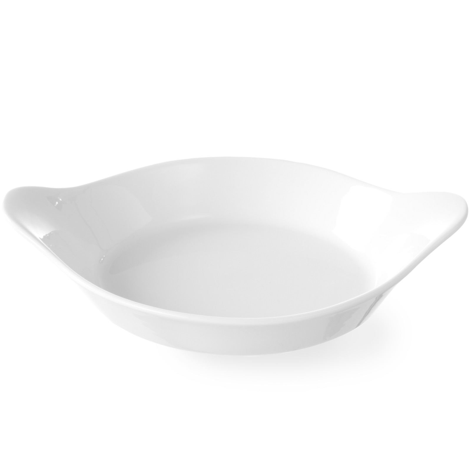 Półmisek do zapiekania okrągły z uchwytami 185x152mm kremowy porcelana – Hendi 785904