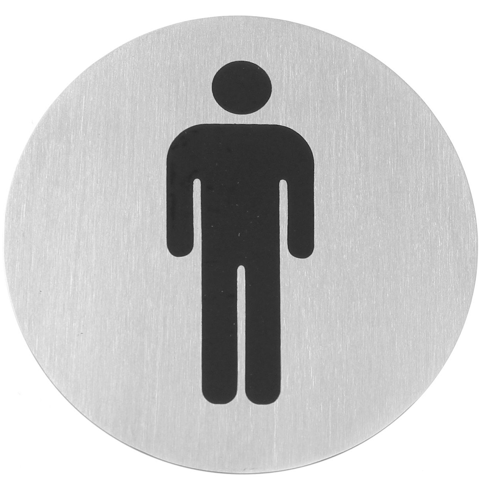 Tabliczka informacyjna samoprzylepna na drzwi do WC mężczyźni śr. 75 mm Tabliczka informacyjna samoprzylepna na drzwi do WC mężczyźni śr. 75 mm