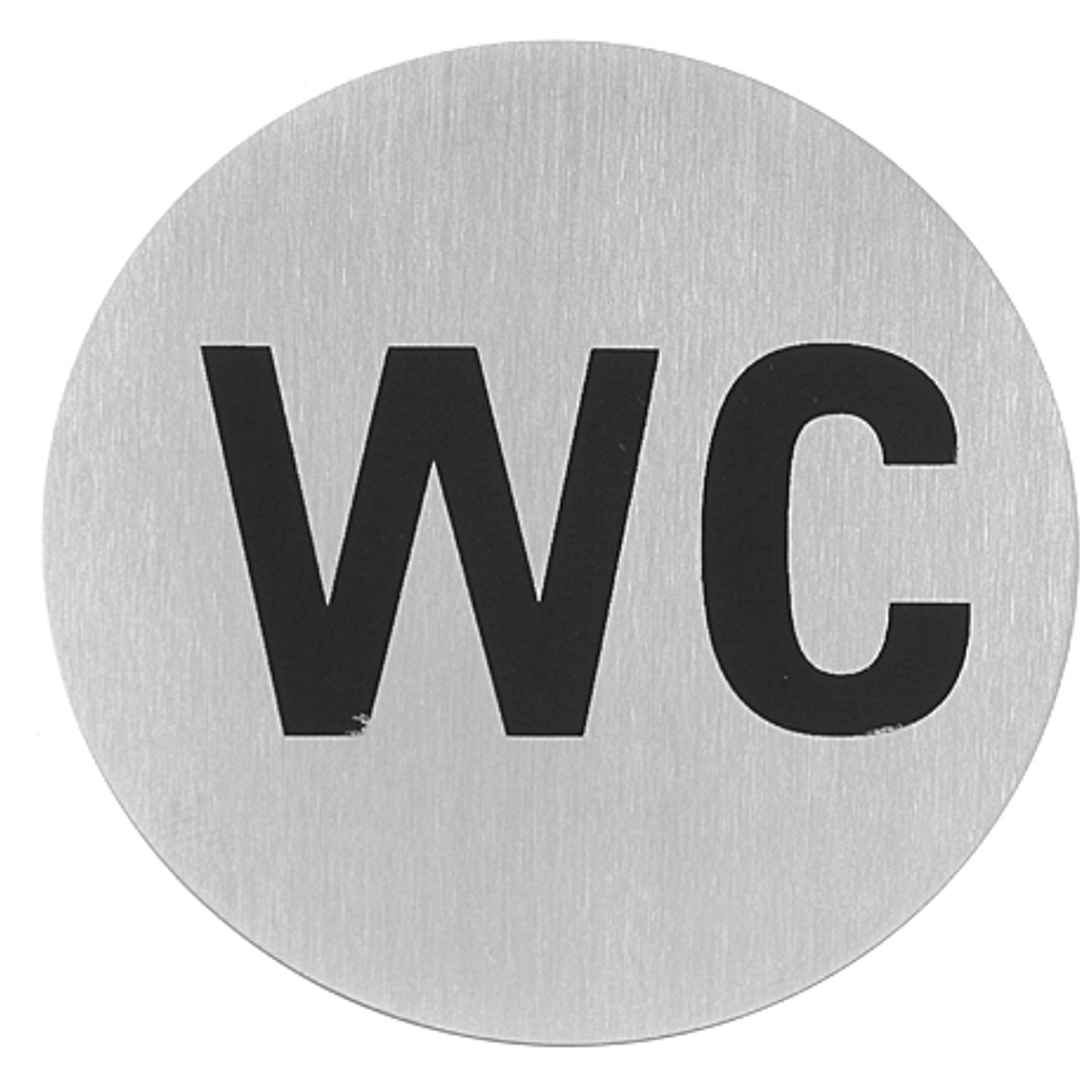 Tabliczka informacyjna samoprzylepna na drzwi WC stal nierdzewna śr. 75mm – Hendi 663622 Tabliczka informacyjna samoprzylepna na drzwi WC stal nierdzewna śr. 75mm – Hendi 663622