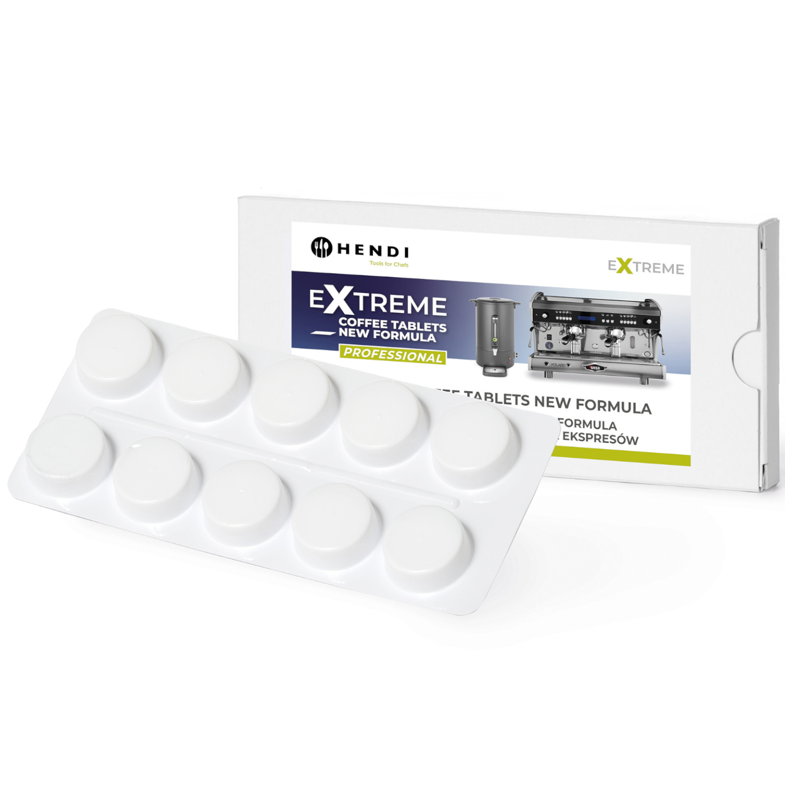 Profesjonalny środek do mycia ekspresów Extreme Coffee Tablets – 10 tabletek – Hendi 976654