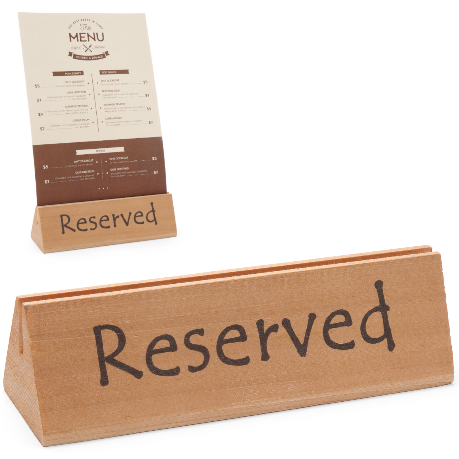 Tabliczka informacyjna RESERVED REZERWACJA drewniana – Hendi 664308 Tabliczka informacyjna RESERVED REZERWACJA drewniana – Hendi 664308