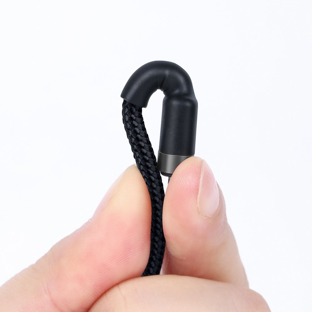 Wytrzymały elastyczny kabel przewód USB-C PD PD 2.0 60W 20V 3A QC3.0 1M czarny-szary Wytrzymały elastyczny kabel przewód USB-C PD PD 2.0 60W 20V 3A QC3.0 1M czarny-szary