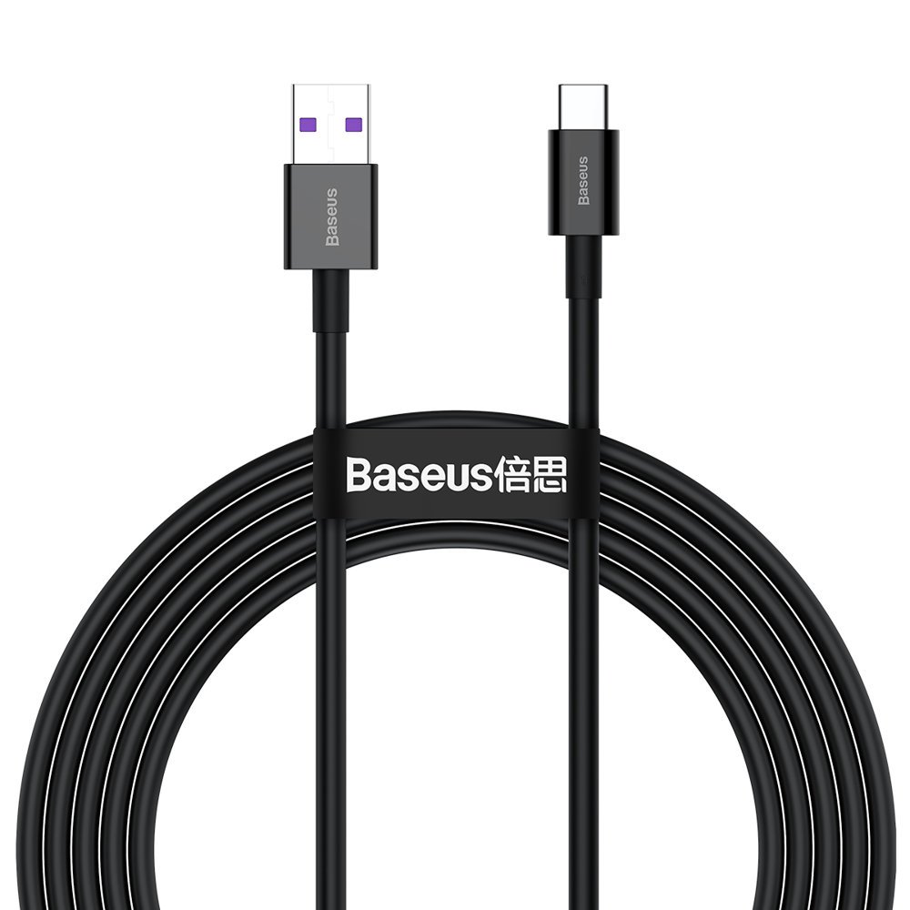 Kabel przewód Superior do Huawei USB – USB-C 11V / 6A SuperCharge 2m – czarny